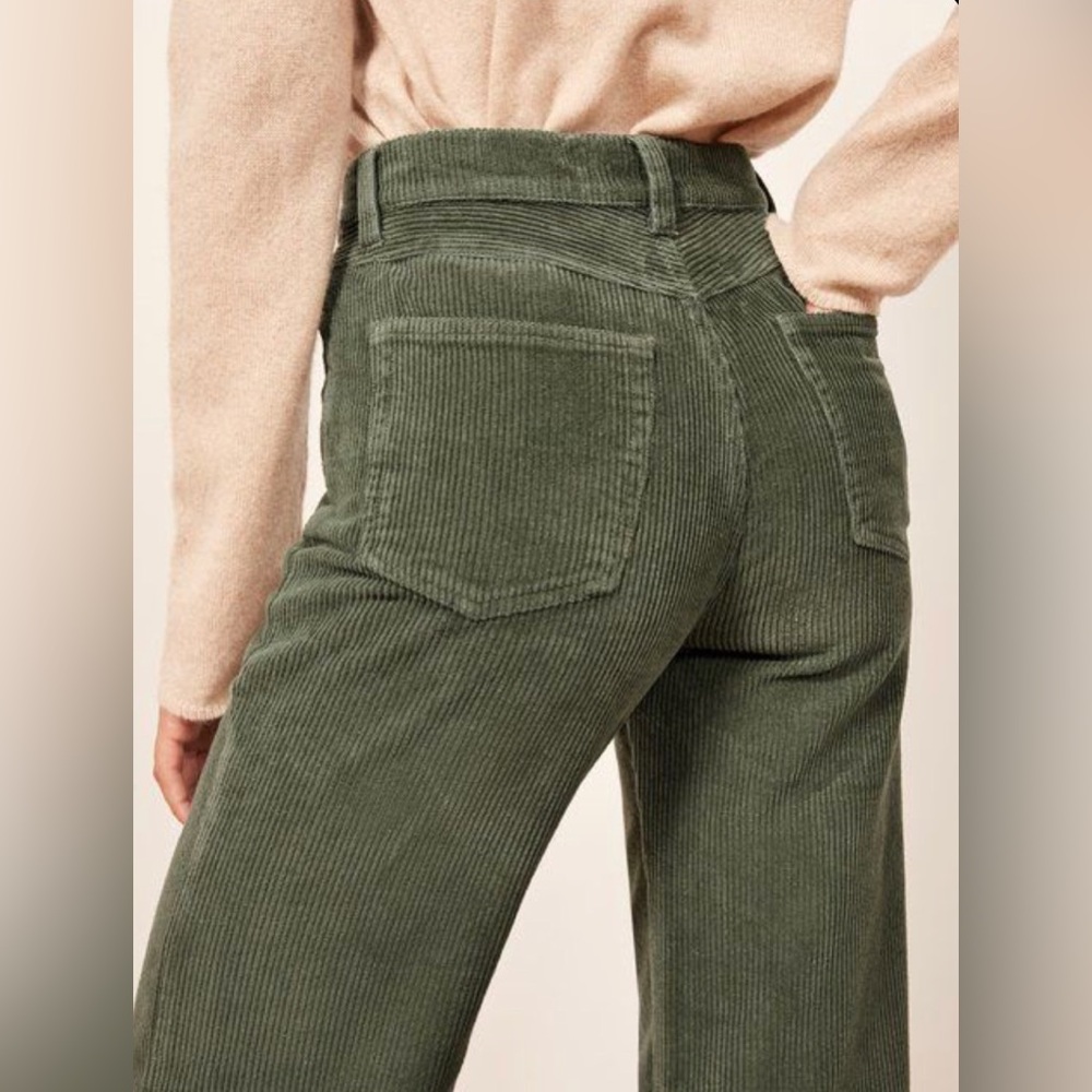 BDG Urban Outfitters Color Corduroy High-Waisted Straight Leg Mom Pant Green 26